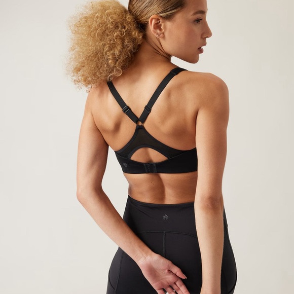 Athleta‎ ADVANCE ZIP FRONT BRA Gray 32 DD - Picture 2 of 10